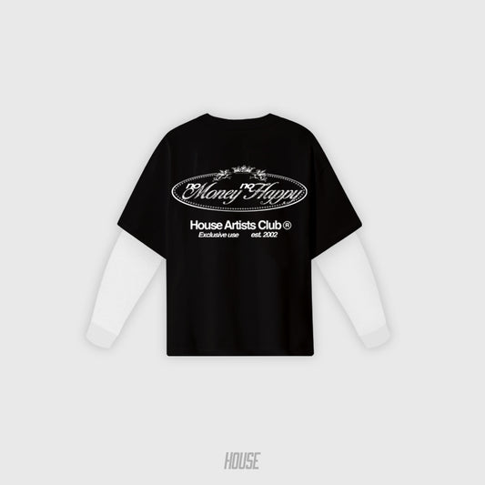 CAMISETA DOBLE MANGA "NO MONEY NO HAPPY"